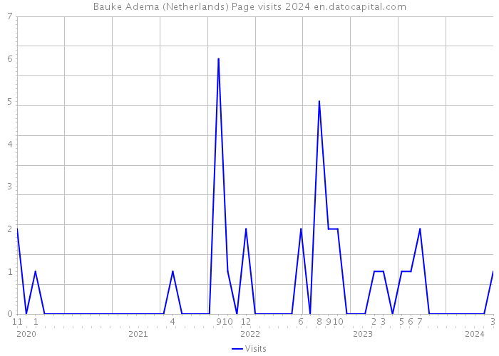 Bauke Adema (Netherlands) Page visits 2024 