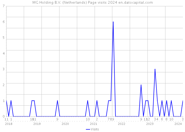 MG Holding B.V. (Netherlands) Page visits 2024 