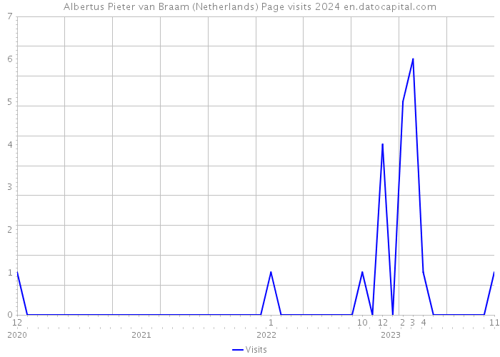 Albertus Pieter van Braam (Netherlands) Page visits 2024 