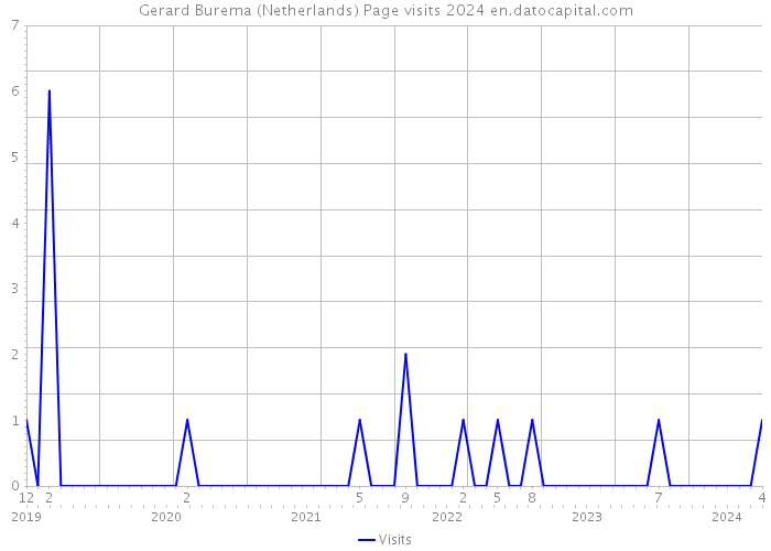 Gerard Burema (Netherlands) Page visits 2024 