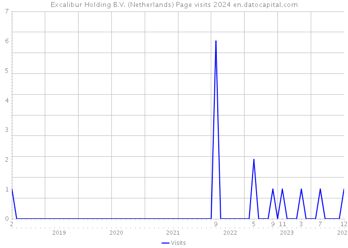 Excalibur Holding B.V. (Netherlands) Page visits 2024 