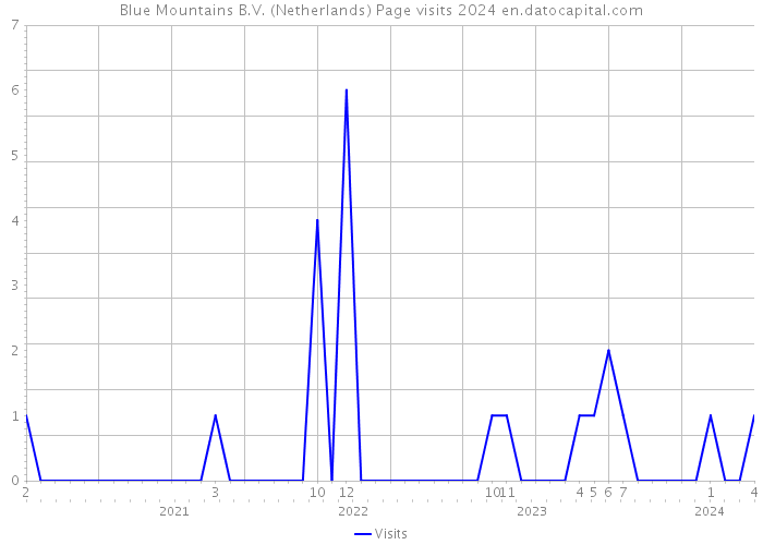 Blue Mountains B.V. (Netherlands) Page visits 2024 