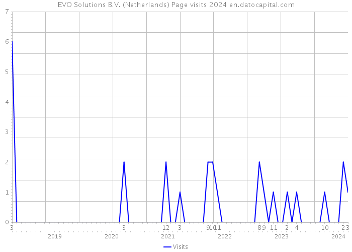 EVO Solutions B.V. (Netherlands) Page visits 2024 