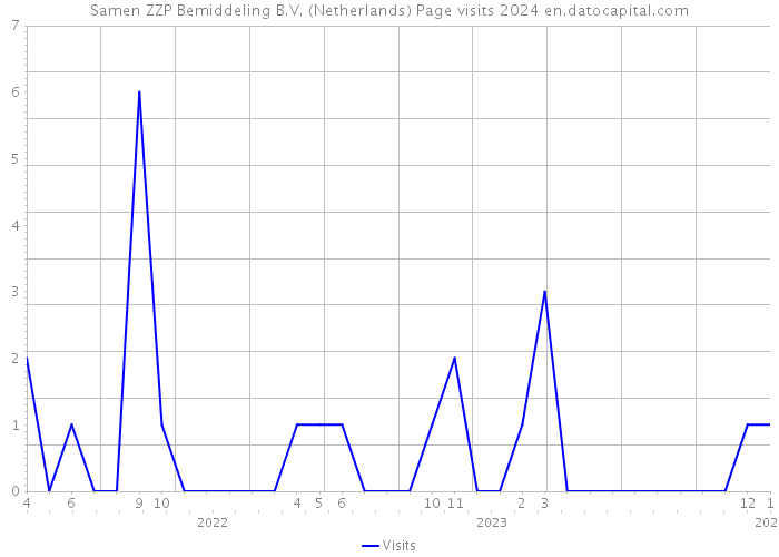 Samen ZZP Bemiddeling B.V. (Netherlands) Page visits 2024 