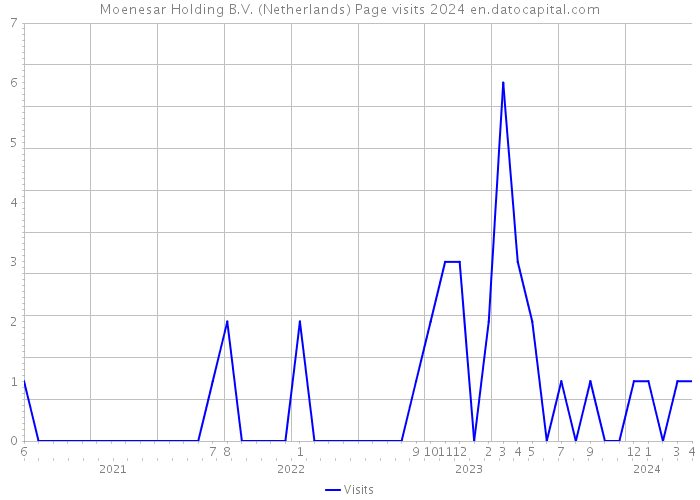 Moenesar Holding B.V. (Netherlands) Page visits 2024 