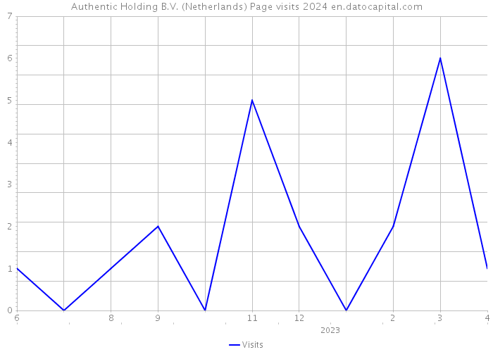 Authentic Holding B.V. (Netherlands) Page visits 2024 
