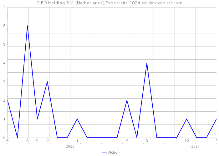 CIBO Holding B.V. (Netherlands) Page visits 2024 