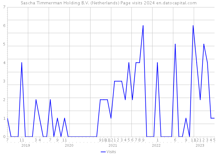 Sascha Timmerman Holding B.V. (Netherlands) Page visits 2024 