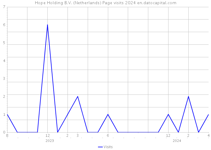 Hope Holding B.V. (Netherlands) Page visits 2024 