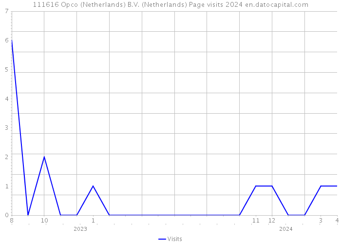111616 Opco (Netherlands) B.V. (Netherlands) Page visits 2024 