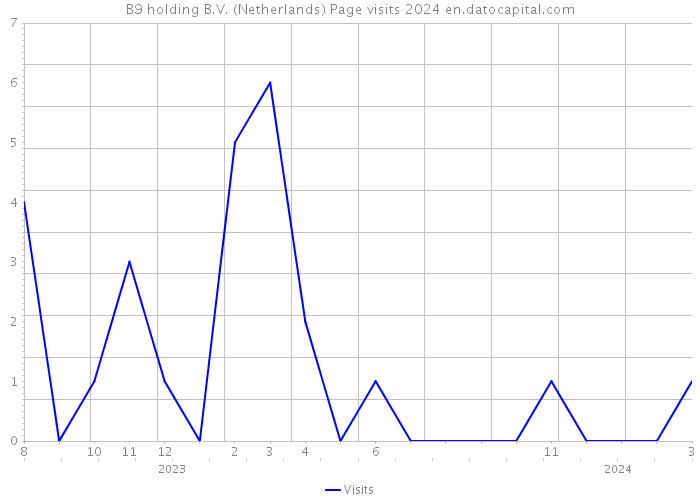B9 holding B.V. (Netherlands) Page visits 2024 