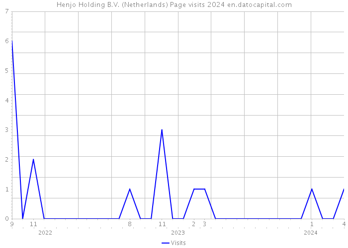 Henjo Holding B.V. (Netherlands) Page visits 2024 