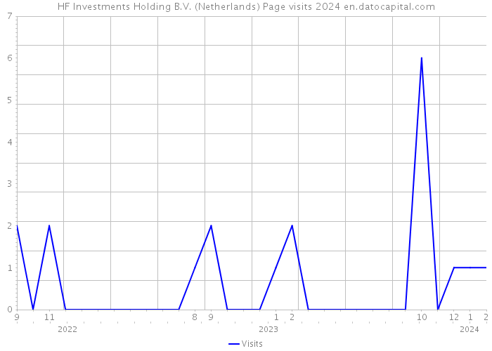 HF Investments Holding B.V. (Netherlands) Page visits 2024 