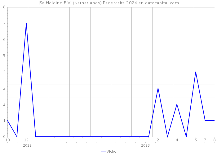 JSa Holding B.V. (Netherlands) Page visits 2024 