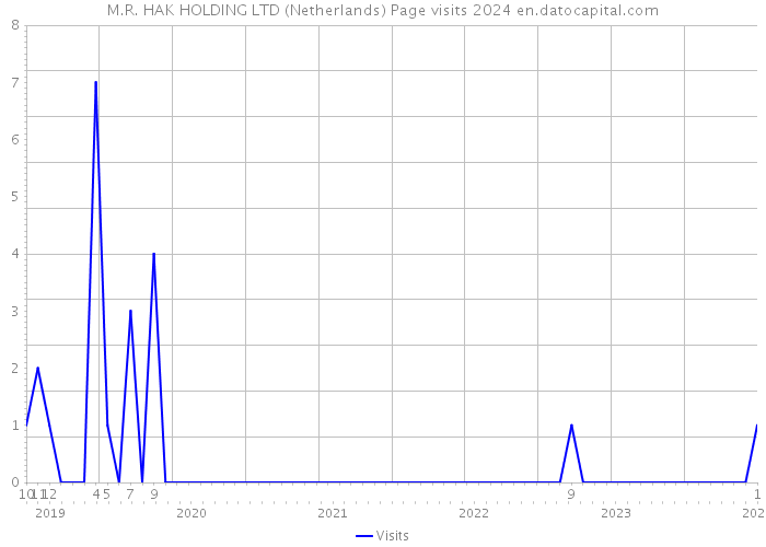 M.R. HAK HOLDING LTD (Netherlands) Page visits 2024 