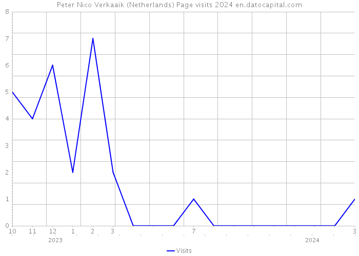 Peter Nico Verkaaik (Netherlands) Page visits 2024 
