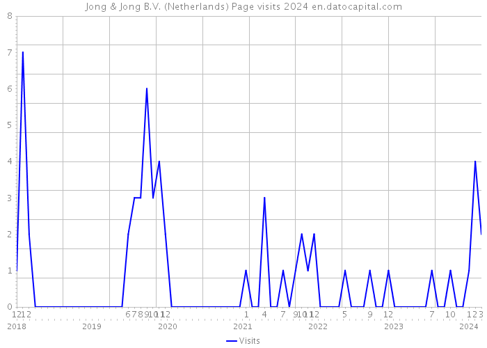 Jong & Jong B.V. (Netherlands) Page visits 2024 