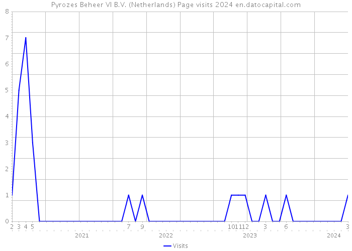 Pyrozes Beheer VI B.V. (Netherlands) Page visits 2024 
