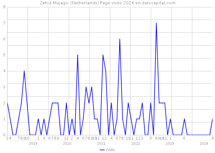 Zahid Mujagic (Netherlands) Page visits 2024 