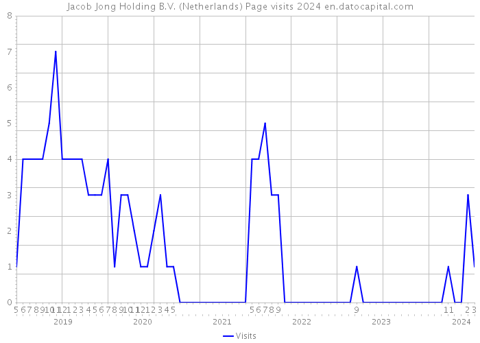 Jacob Jong Holding B.V. (Netherlands) Page visits 2024 