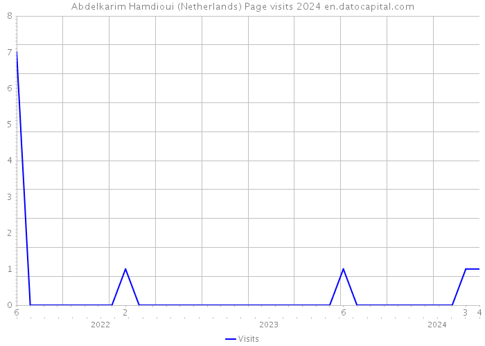 Abdelkarim Hamdioui (Netherlands) Page visits 2024 