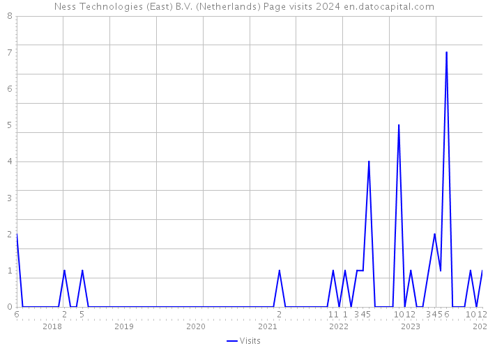 Ness Technologies (East) B.V. (Netherlands) Page visits 2024 