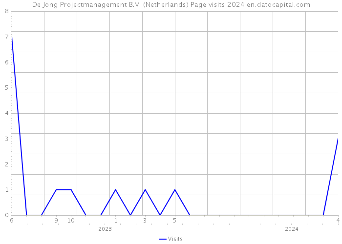 De Jong Projectmanagement B.V. (Netherlands) Page visits 2024 