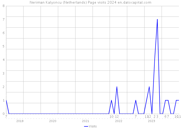 Neriman Kalyoncu (Netherlands) Page visits 2024 