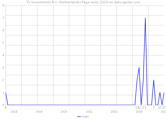 TV Investments B.V. (Netherlands) Page visits 2024 