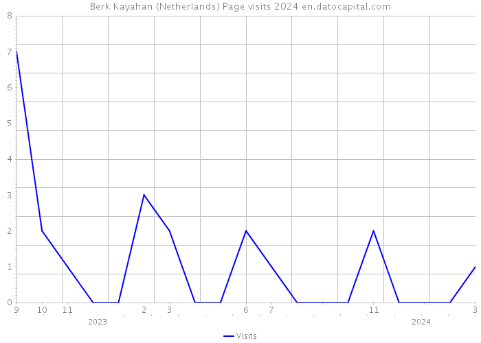 Berk Kayahan (Netherlands) Page visits 2024 