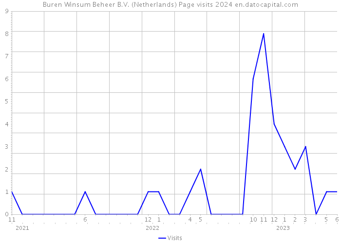 Buren Winsum Beheer B.V. (Netherlands) Page visits 2024 