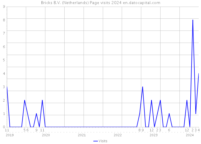 Bricks B.V. (Netherlands) Page visits 2024 