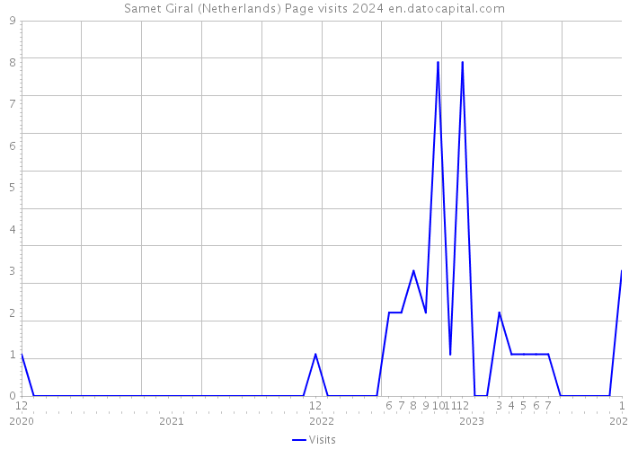 Samet Giral (Netherlands) Page visits 2024 