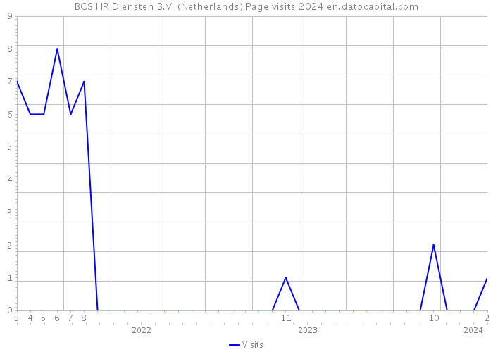 BCS HR Diensten B.V. (Netherlands) Page visits 2024 
