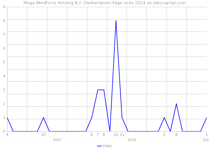 Mega Windforce Holding B.V. (Netherlands) Page visits 2024 