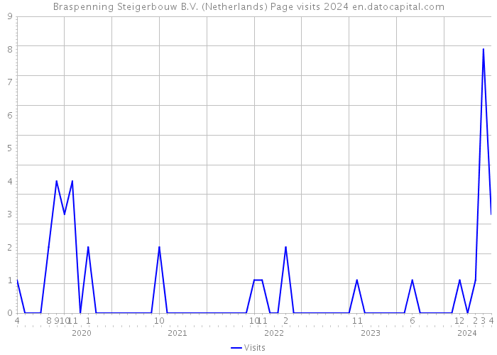 Braspenning Steigerbouw B.V. (Netherlands) Page visits 2024 