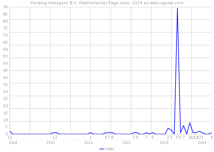 Holding Hensgens B.V. (Netherlands) Page visits 2024 